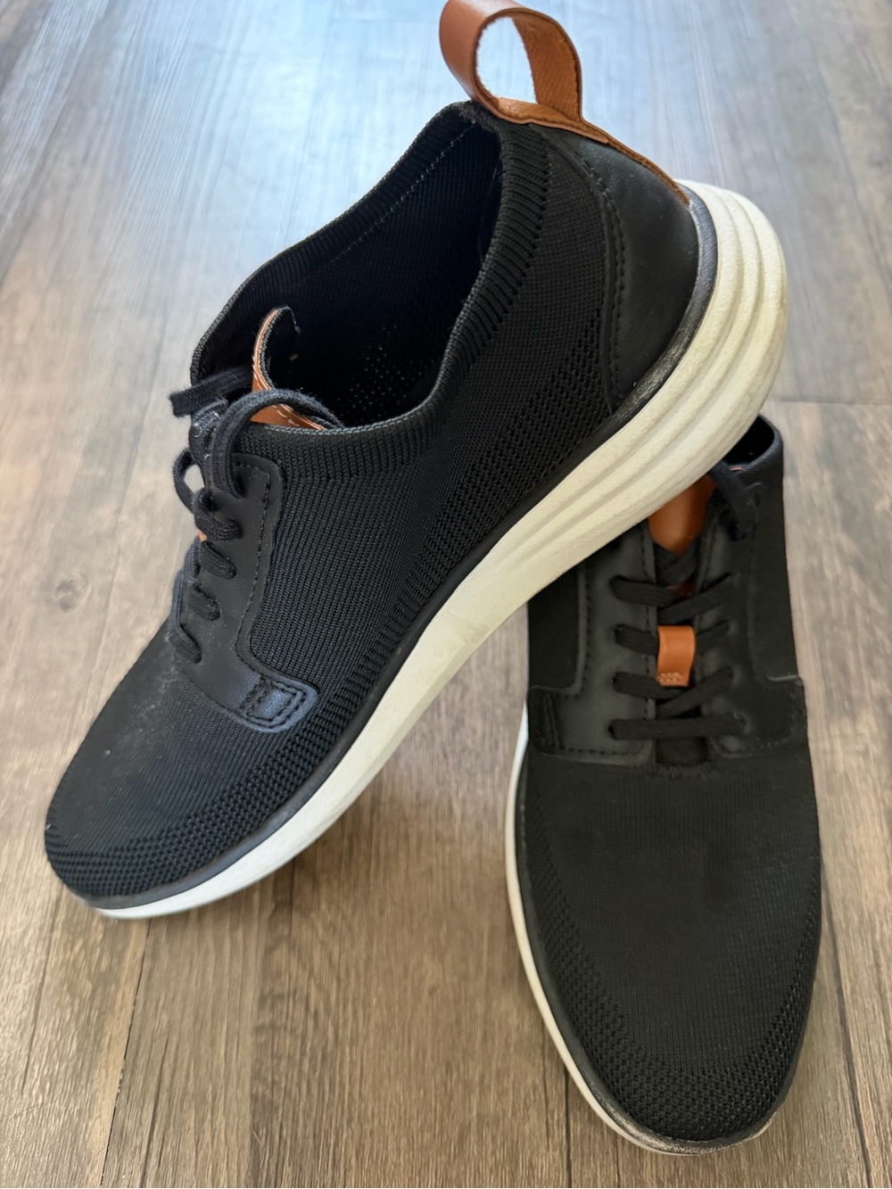 Goodfellow & Co Black Brown Men’s Zeke Knit Dress Sneakers Shoes Lace Up Comfy 7